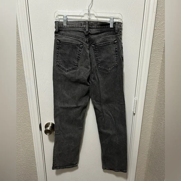 Abercrombie & Fitch The Ankle Straight Ultra High Rise Jeans Grey Size 28/6 - Picture 2 of 5